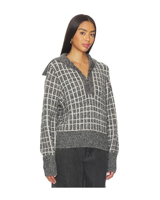 Varley Black Furley Half Zip Knit