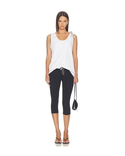 Area White Crystal Knot Tank Top