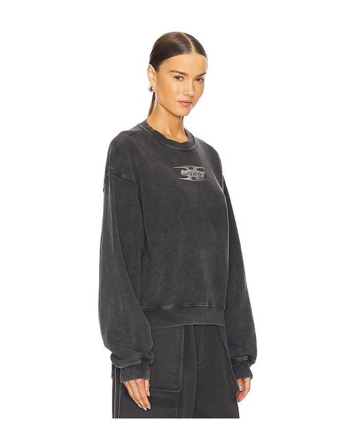 Alexander Wang Black Crew Neck Sweatshirt With Blade Logo