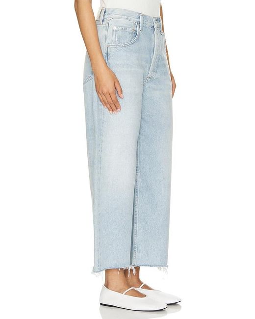 Citizens of Humanity Blue CROPPED-JEANS MIT WEITEM BEIN AYLA