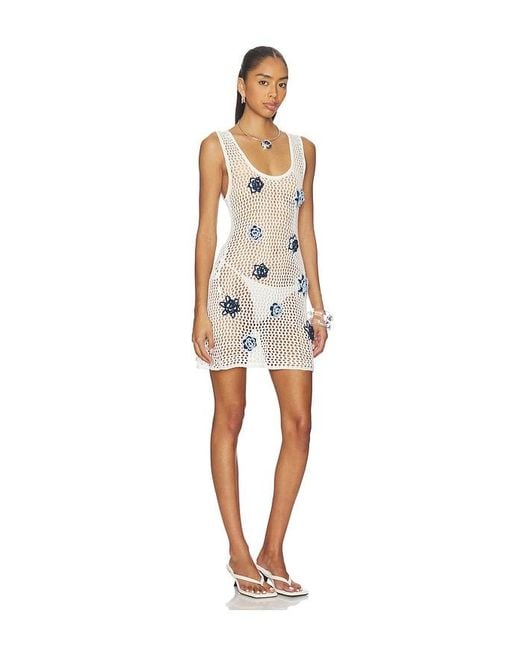 CAPITTANA White Patsie Roses Dress