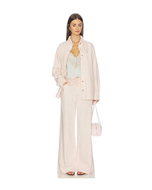 DL1961 Natural Dl Aura Faye Oversized Denim Shirt