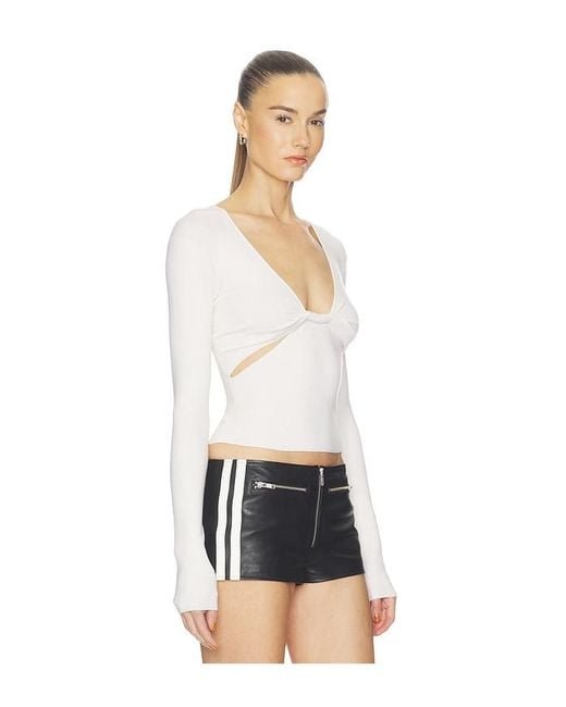 HAELO White Twist Sweater