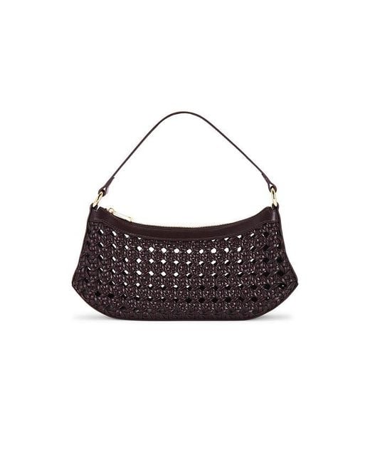JW PEI Black Lily Woven Shoulder Bag