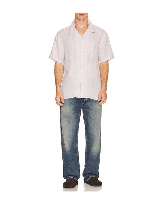 J.Lindeberg White Elio Linen Shirt for men