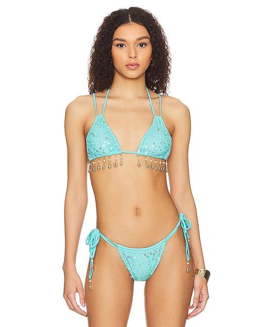 Beach Bunny Blue Winslow Bikini Top