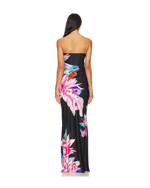 Rococo Sand Red Strapless Maxi Dress