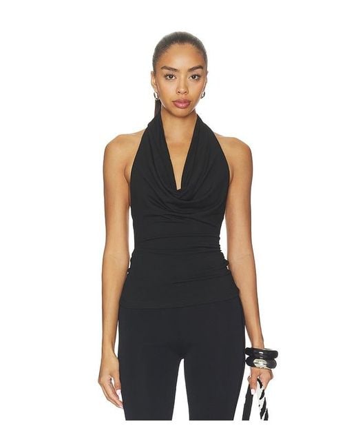 superdown Black Imah Halter Top