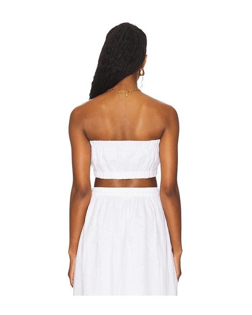 Mikoh Swimwear White Marlien Top