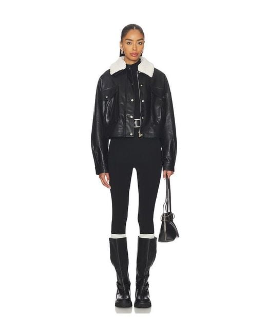 superdown Black Colette Faux Leather Jacket