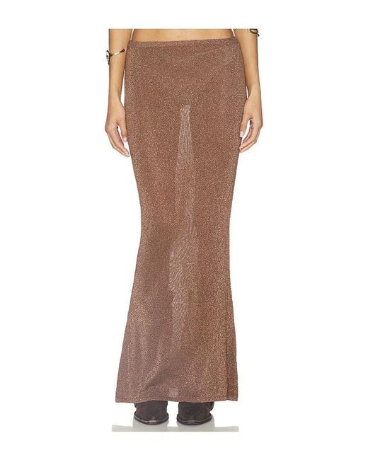 superdown Brown Shelly Maxi Skirt