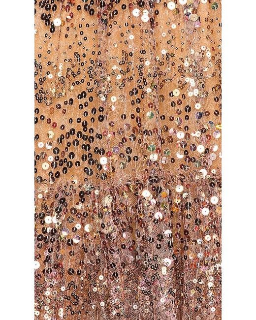 Bronx and Banco Metallic Midnight Sequin Sweetheart Gown