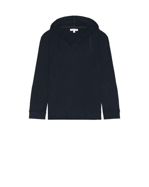 Vintage Summer Blue Boucle Jersey Hoodie for men