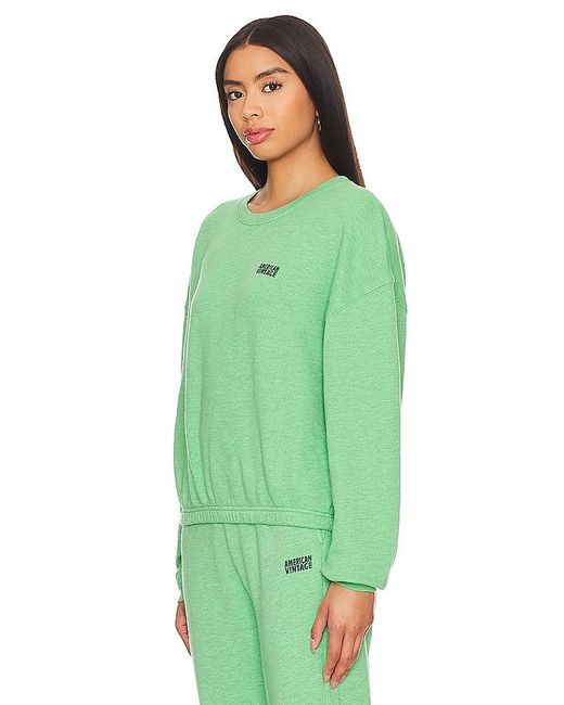 American Vintage Green Doven Crewneck Sweatshirt