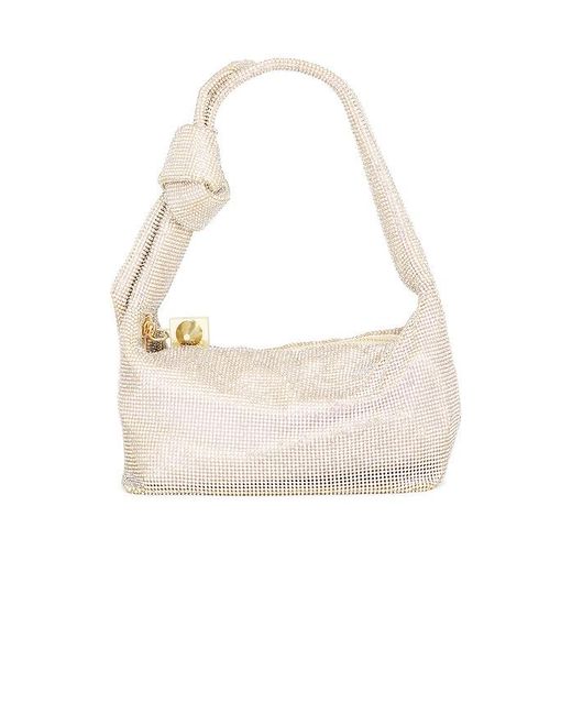 Emm Kuo White Waverly Crystal Mesh Mini Hobo