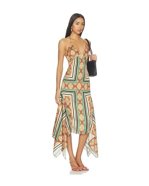 MISA Los Angles Multicolor Sheila Midi Dress