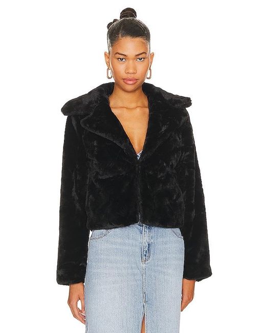 MORE TO COME Black Payton Faux Fur Jacket