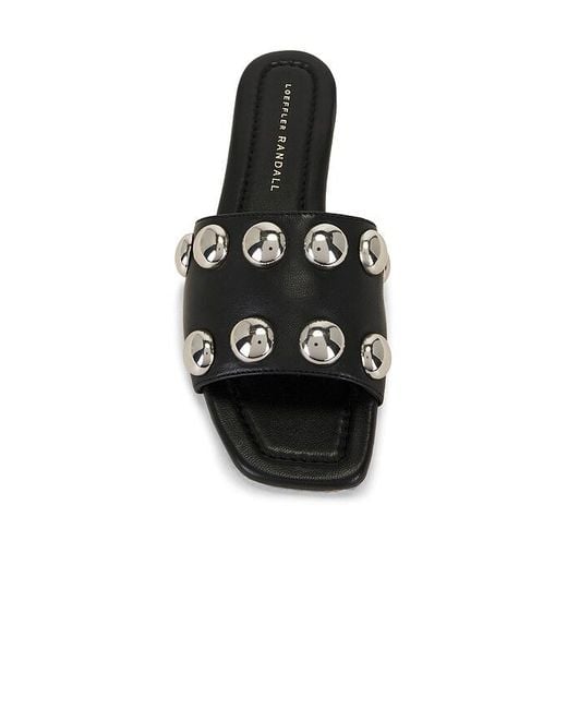 Loeffler Randall Black Hayes Studded Flat Sandal