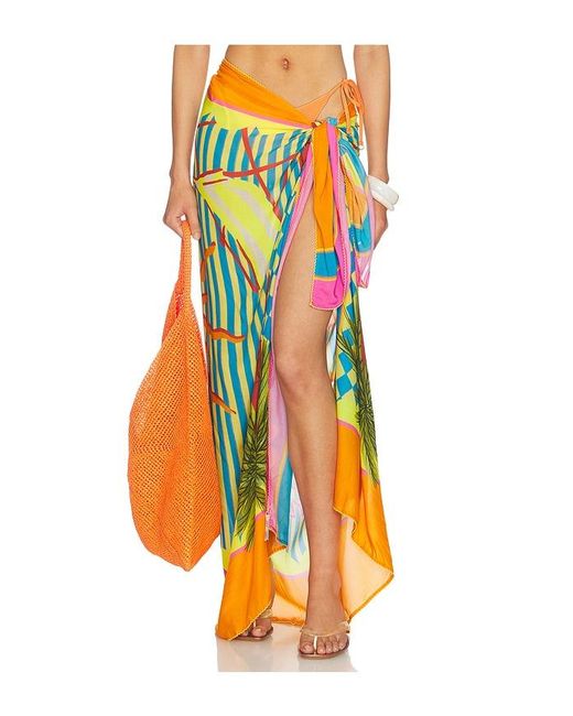 Maaji Orange Tropic Camouflage Isla Sarong