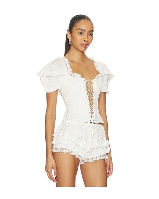 For Love & Lemons White Isadora Top