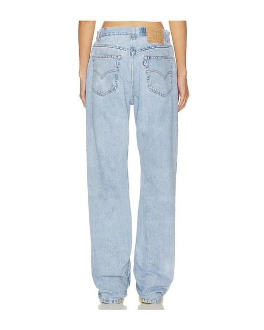 aligrace Blue Signature Baggy Straight Leg Jean