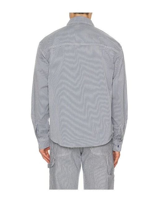 Dickies Gray Hickory Long Sleeve Work Shirt for men