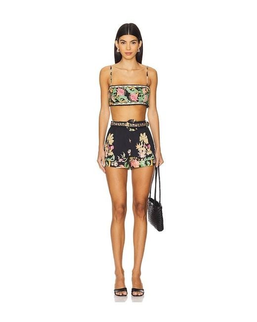 Hemant & Nandita Black Shorts With Buckle Belt
