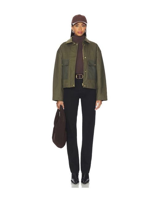 Rag & Bone Green Nonie 2-1 Cotton Jacket