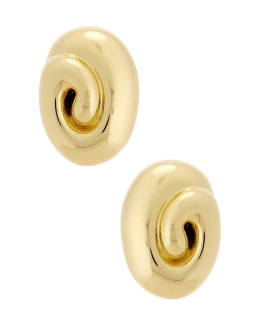 Lele Sadoughi Metallic Spiral Dome Clip-On Earrings