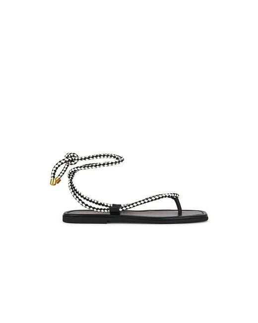 Veronica Beard White Carmina Woven Cord Sandal