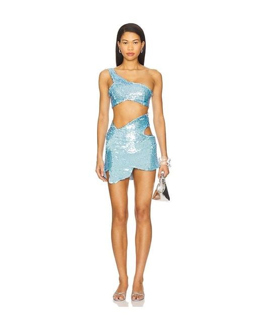 MOTHER OF ALL Blue X Revolve Chiara Sequins Mini Dress