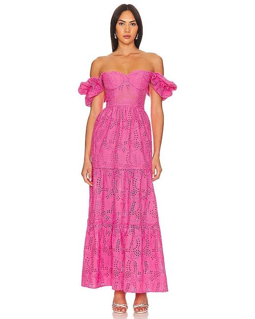 Line & Dot Pink Young Love Midi Dress