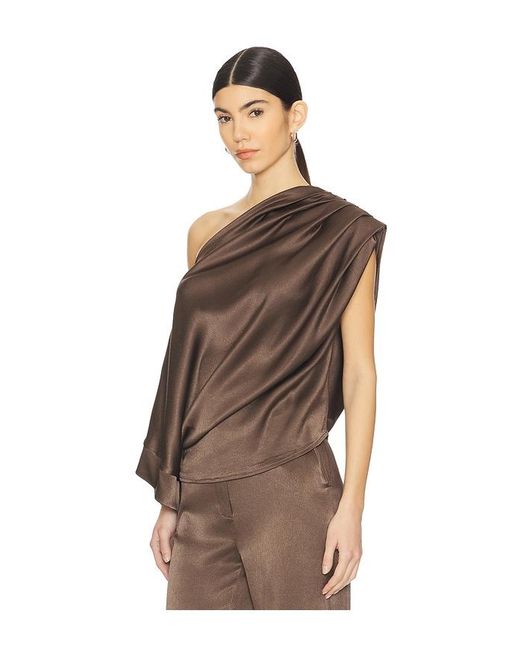NonChalant Label Brown Kenzie Top
