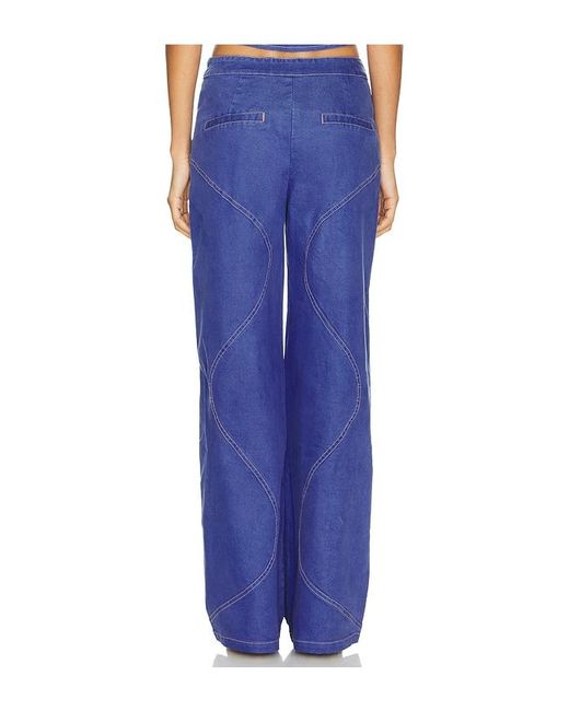 BY.DYLN Blue Ramona Wide Leg Jeans