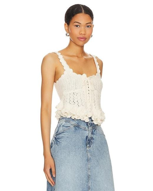MAJORELLE Blue Taissa Corset Top