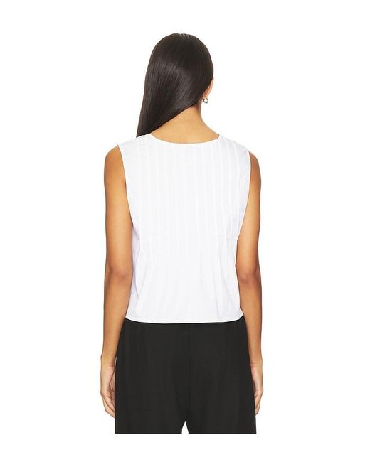 WeWoreWhat White Tie Front Flare Top