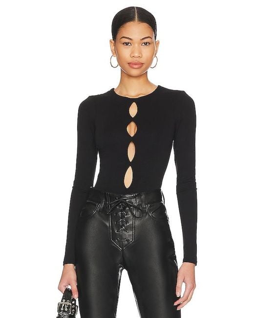 AFRM Black X Revolve Ellio Bodysuit