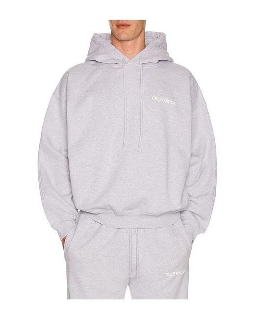 Cole Buxton White Sportswear Hoodie for men