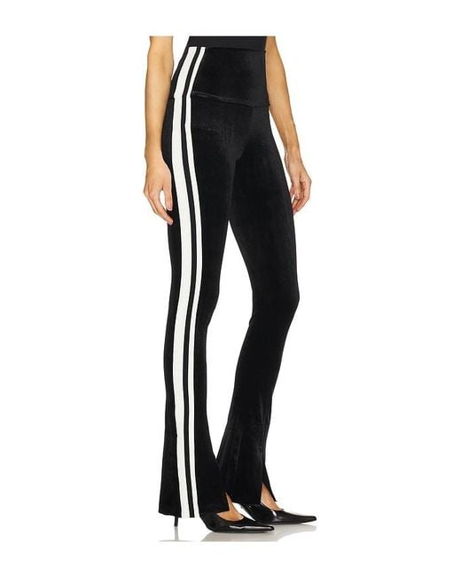 Norma Kamali Black Side Stripe Spat Legging