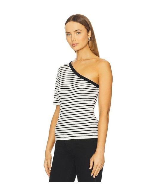 Lisa Yang White Mirana Stripes Top