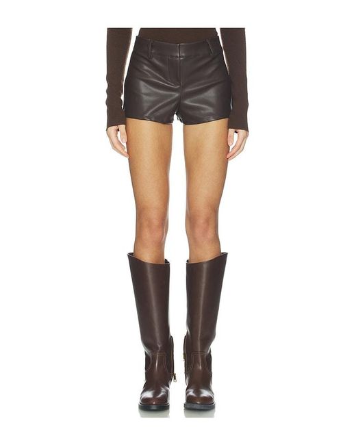 ALL THE WAYS Black Emery Faux Leather Short