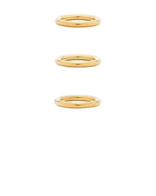 Natalie B. Jewelry White Tessa Trio Ring Set