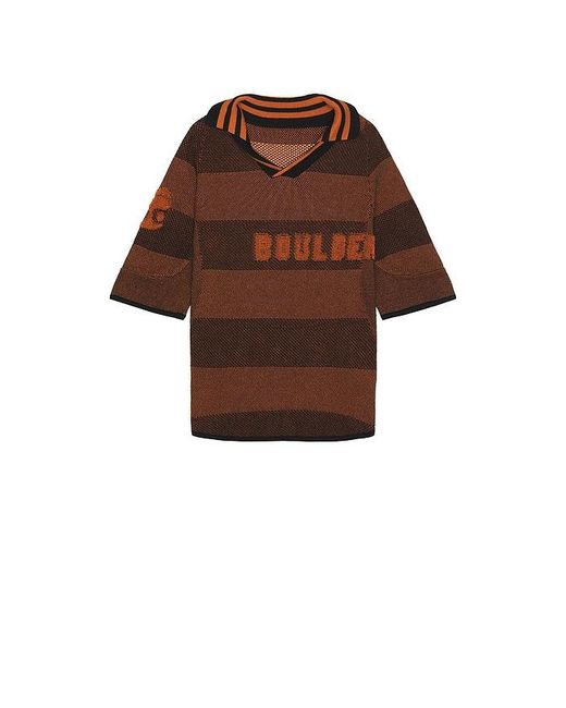 Isa Boulder Brown Boulder Line Polo Shirt for men