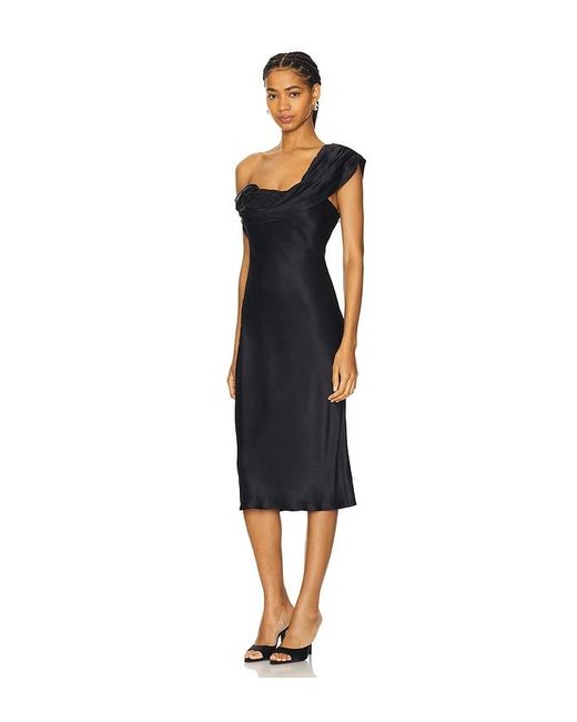 LPA Black Vania Midi Dress