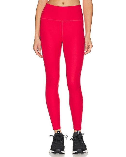 Beyond Yoga Red Powerbeyond Strive High Waisted Midi Legging