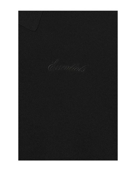 Fear Of God Black Signature 90's Knit Polo for men