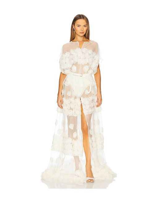 Norma Kamali Natural Super Os Sleeveless Bf Flared Gown