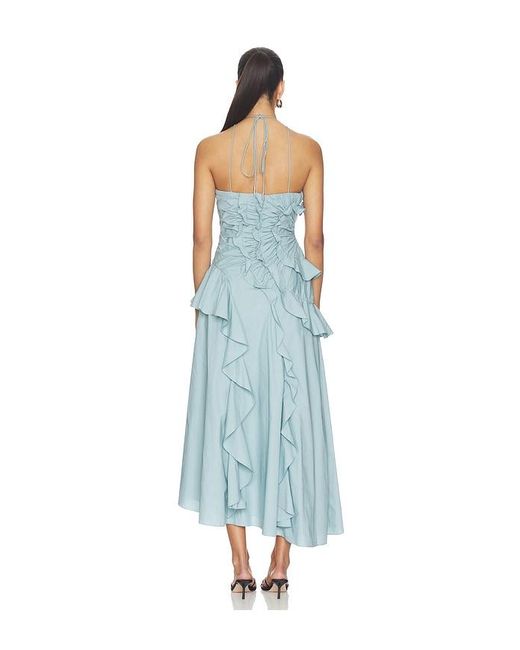 AMUR Blue Ottavia Ruffle Dress