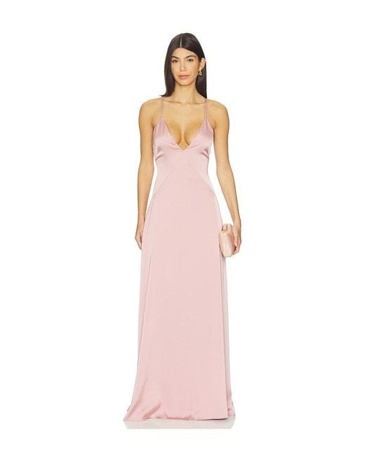 Lovers + Friends Pink Gaia Gown