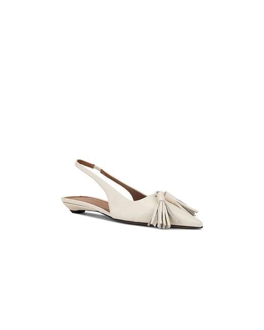 Atp Atelier White Molvena Linen Nappa Flats